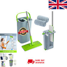 EasyGleam Mop and Bucket Set - Two-Chamber Cleaning Bucket for Wet and Dry Use
