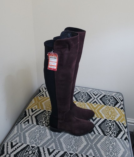 Bnwt plum suede - suede, clarks