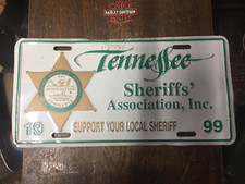 HARLEY-DAVIDSON USA POLICE SHERIFF LICENCE PLATE MAN CAVE GARAGE 12x6 INCH b16