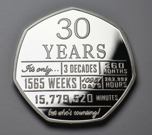 30th birthday silver - 30th,
