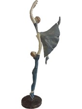 Abstract Metal Ballerina Dance Sculpture Modern Art Statue Home Decor 