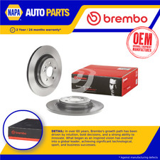 2x Brake Discs Pair Solid Rear