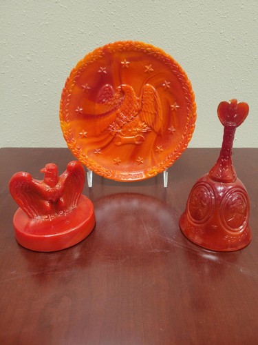 Fenton red orange - slag, glass