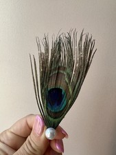 Tiny Small Peacock Hair Fascinator, Hair Accessory, Outfit