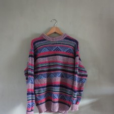 Benetton Made In Italy Vintage 1980s/90s Stripe Jumper/Sweater