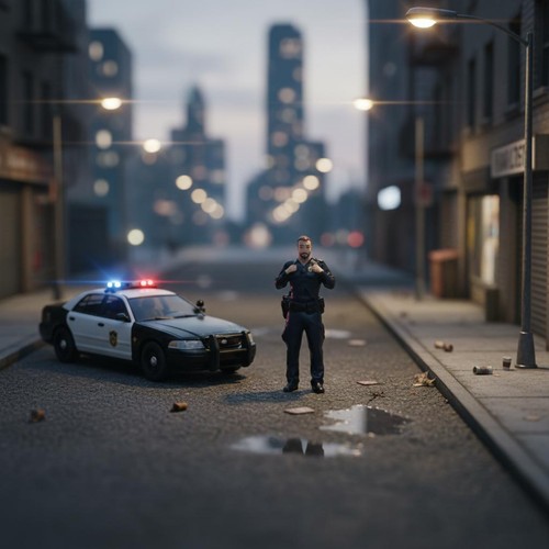Police figures dark - figures,