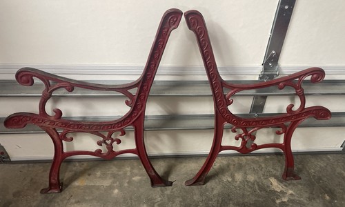 Vintage cast iron garden - cast, bench