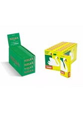 1200 RIZLA GREEN Rolling PAPERS (24) & 1200 SWAN EXTRA SLIM Filter TIPS (10)