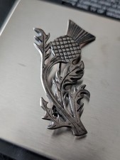 Vintage Ola Gorie Thistle Silver Brooch Orkney Scottish 