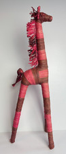 20" Tall Pink Rattan Raffia