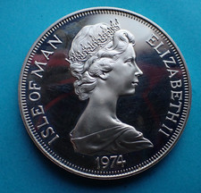 Isle of Man, 1974 Crown, 0.925