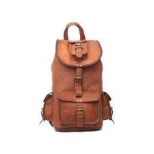 Leather Backpack Bag Laptop Rucksack Vintage Genuine Brown Travel Men New