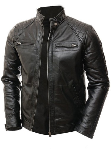Men quilted motorcycle - men's,