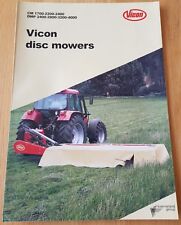 VICON CM DMP DISC MOWER RANGE SALES BROCHURE 