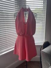 Zara Pink V Neck Front And Back Playsuit