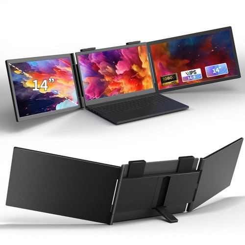 Laptop triple screen extender - laptop,