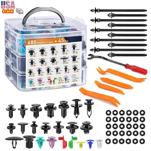 725pcs car retainer clips auto - 725pcs,