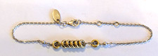 Vintage two tone sterling silver sweetie chain bracelet
