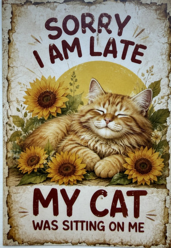 Cat attitude postcard - cat,
