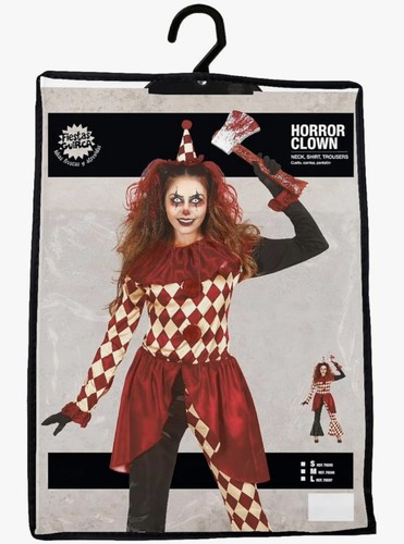 Women horror clown costume - women's,
