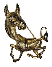 Gold Tone Textured Donkey