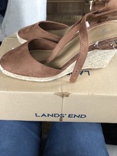 F&F TAN Faux Suede WEDGE SHOES , SIZE 6.5