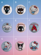 Sanrio Hello Kitty & Friends Button Badges Badge Collectable Kuromi Bad Badtz