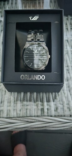 Mens watch stainless steel - stainless,