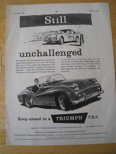 Still unchallenged triumph tr3 - unchallenged,