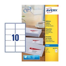 Avery Inkjet Address Label 99x57mm 10 Per A4 Sheet White (Pack 250 Labels) J8173
