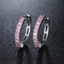 2Ct Princess Cut Diamond Hoop