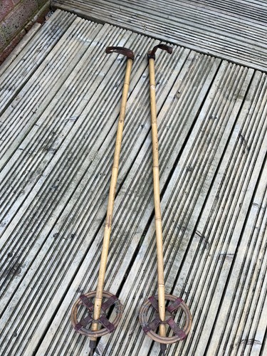 Antique bamboo ski - bamboo,