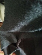 Black one-sided polar fleece fabric by the yard 200 weight  polartec