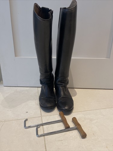 Vintage black leather - vintage, tall