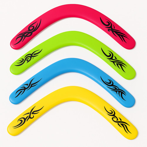 Neon colour boomerang - colour, 40cm