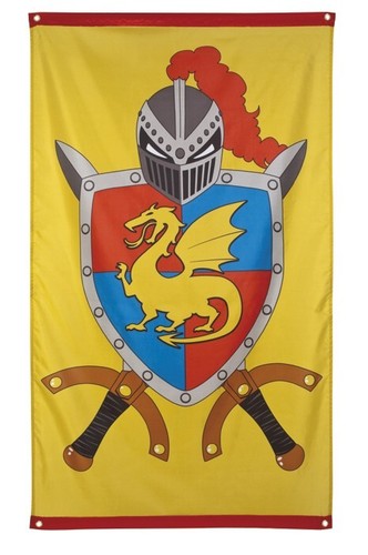 Knights dragons fabric - &,