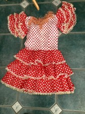 flamenco fancy dress girls world book day vgc age app 8/10 ish