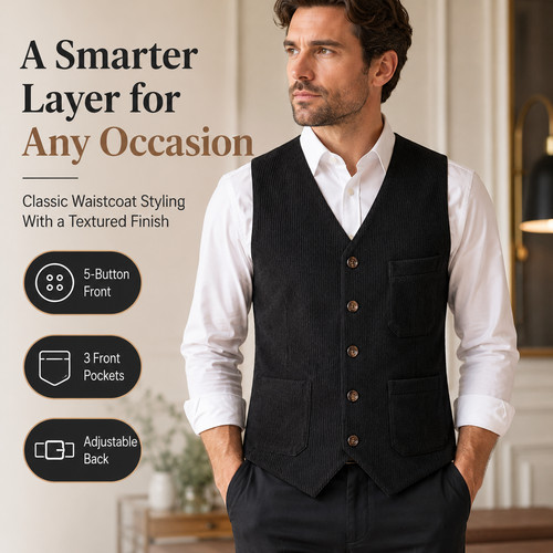 Mens suit waistcoat corduroy - mens,