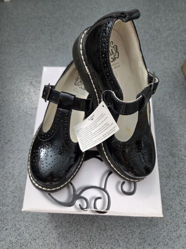 Girls black patent leather - leather,