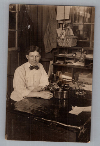 Postcard rppc occupational man - postcard,