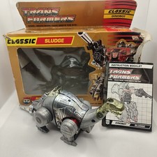 Transformers G1 Classic Dinobot Sludge No Weapons Gold Box 80s 90s