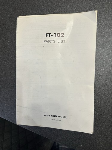 Yaesu 102 paper manual - manual, &