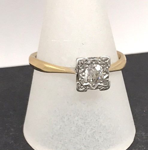 18ct gold platinum set - set, diamond