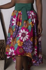 Ankara skirt African print maxi skirt With A Bow & Glitter