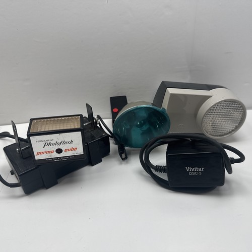Lot vintage camera flashes - vintage,