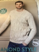 2 knitting patterns for Men's  Diamond Style Jumper & Deer Things Toys