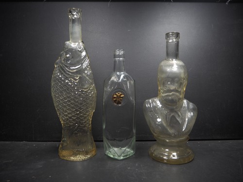 Vintage clear glass - 3, x