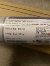 Fresco Wood Panel Grey Wallpaper