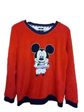Disney Mickey Mouse Fluffy Soft Red Love To Lounge Sleep Shirt | Size UK L 14-16