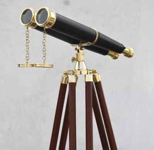 Nautical Solid Brass Standing Binoculars With Stand Binoculars For Decor Gift